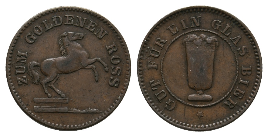  Bayern, Augsburg, Zum Goldenen Ross, Gut für ein Glas Bier; Menzel 1101   