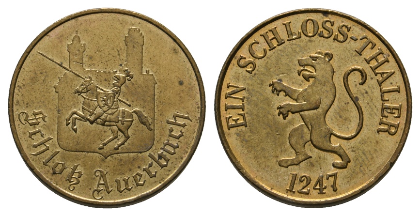  Bayern, Schloss Auerbach, Ein Schloss-Thaler; Menzel -   