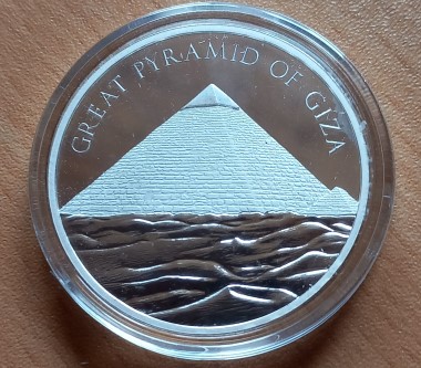  Round ½ Deben 2023  7 Wonders of the World Great Pyramid of Giza  1 Oz Silber 31,1 gr   