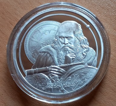  Niue  5 Dollar 2021 Icons of Inspiration Galileo Galilei   1 Oz Silber 31,1 gr   