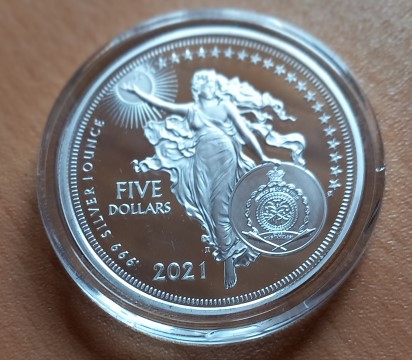  Niue  5 Dollar 2021 Icons of Inspiration Galileo Galilei   1 Oz Silber 31,1 gr   