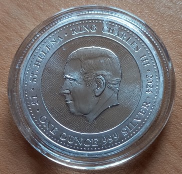  St. Helena 1 Pfund  2024  Tyrischer Schekel (Shekel of Tyre)    1 Oz Silber 31,1 gr   