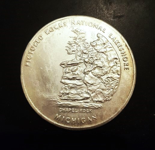  USA / Michigan Silber-Medaille und 12 mile beach.   