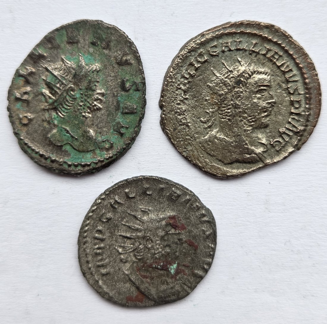  Römer: Antoninian Gallienus (260-268), 3 Stück   