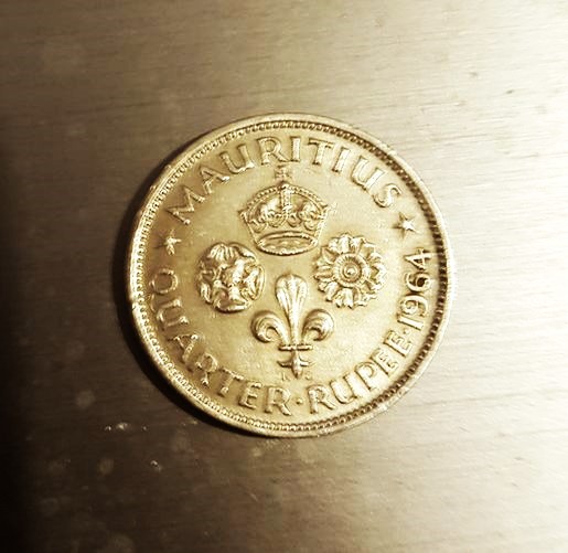  Mauritius Quarter Rupee 1964 UNC   