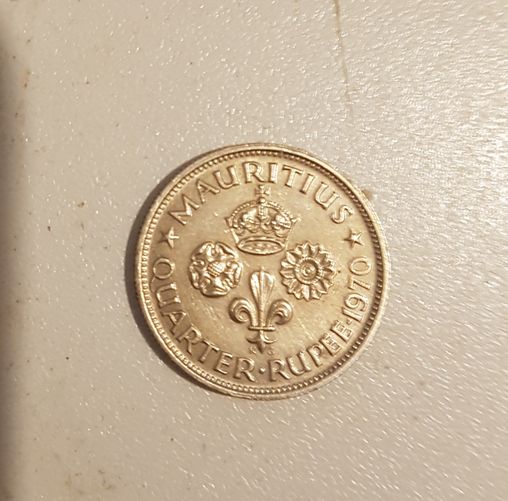  Mauritius Quarter Rupee 1970 UNC   