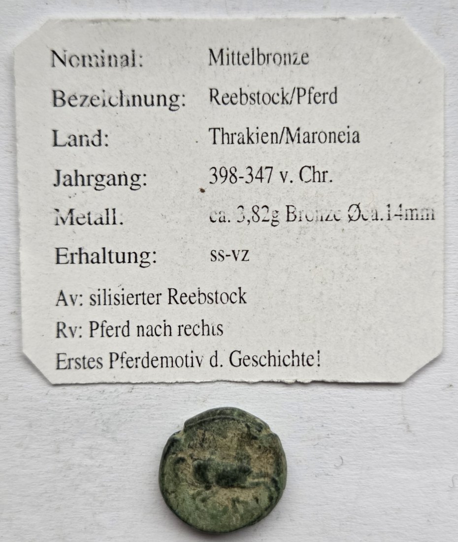  Griechen: Bronzemünze   