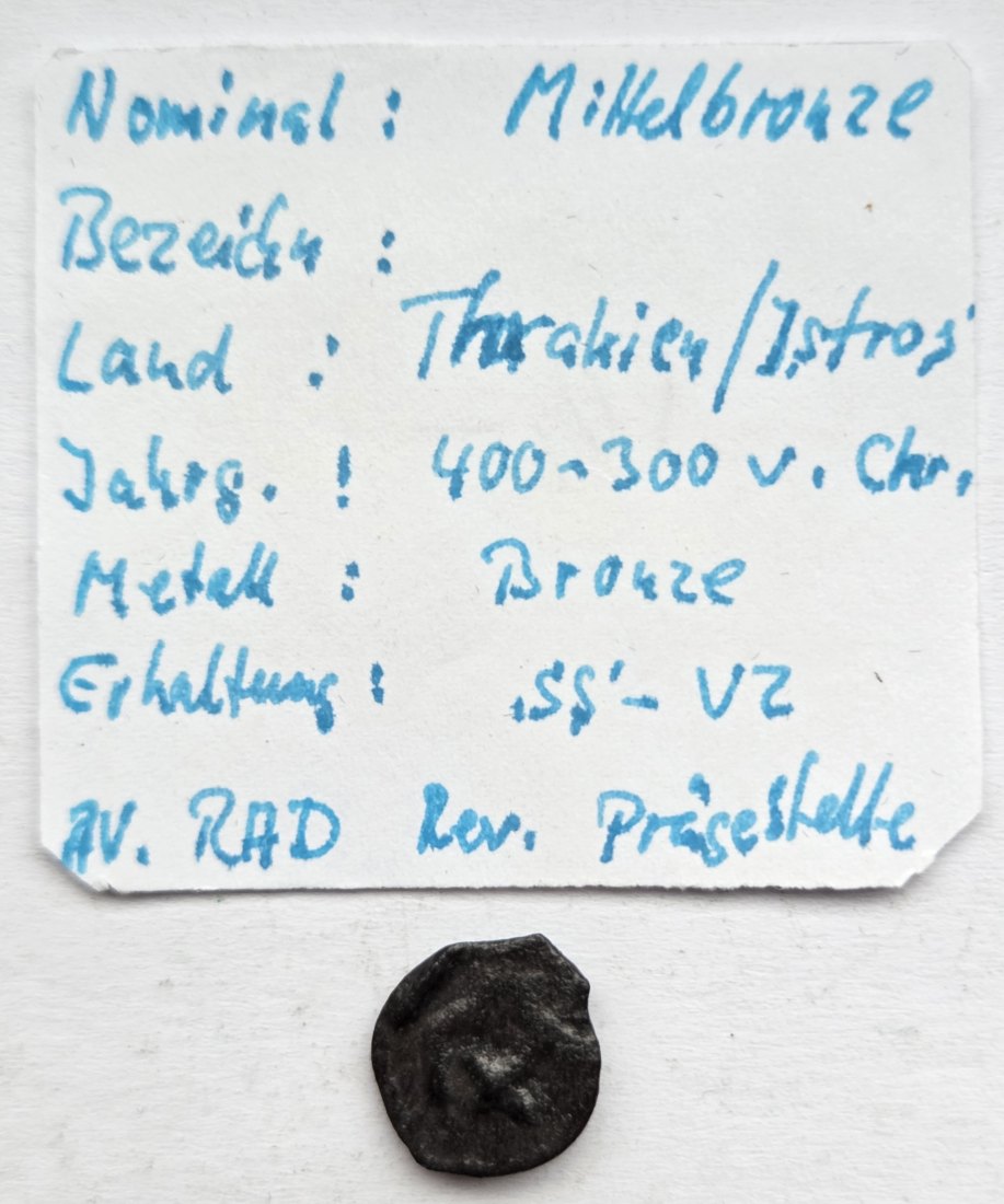  Griechen: Bronzemünze   