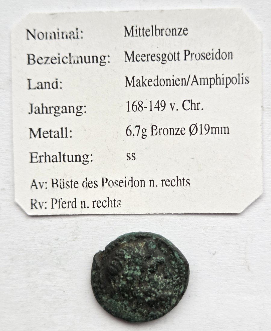  Griechen: Bronzemünze   