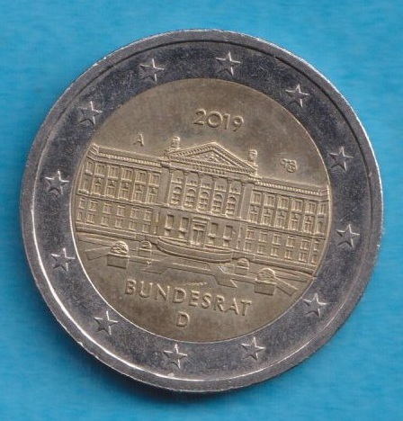  Deutschland 2 Euro 2019 Bundesrat A   