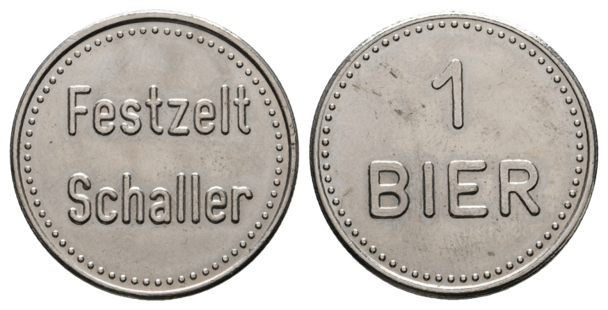  Bayern, Augsburg?, Festzelt Schaller, 1 Bier; Menzel 965?   