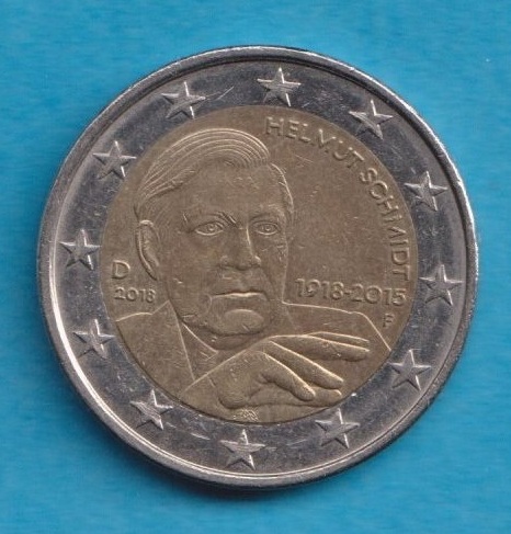 Deutschland 2 Euro 2018 Helmut Schmidt F