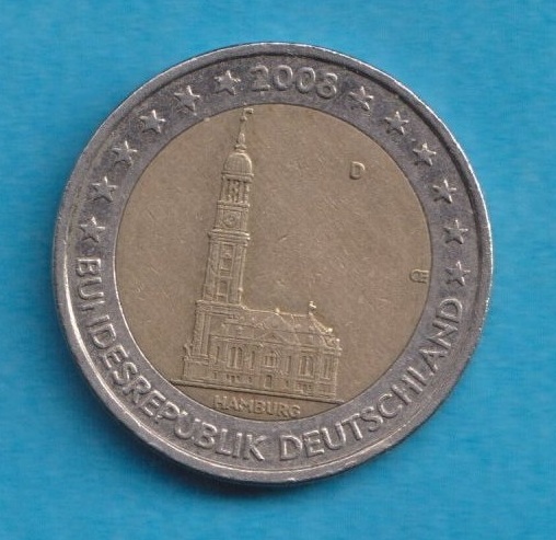  Deutschland 2 Euro 2008 Hamburg D   