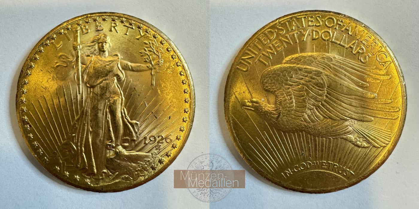  USA 20 Dollars (Saint-Gaudens-Double Eagle, with motto) 1911 MM-Frankfurt KM#131 Feingold: 30,1g   