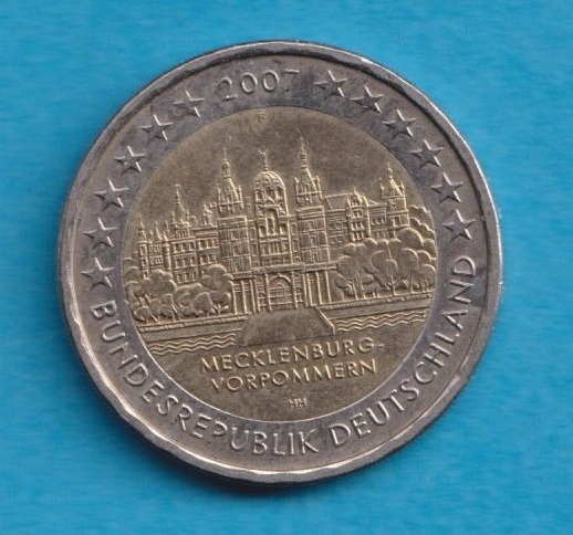  Deutschland 2 Euro 2007 Mecklenburg Vorpommern F   