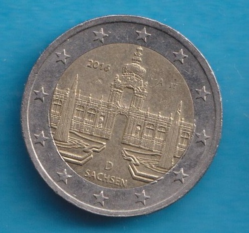  Deutschland 2 Euro 2016 Sachsen A   