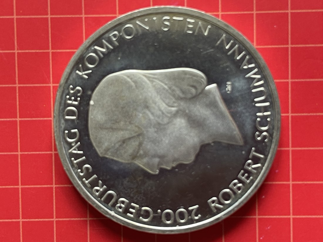  Deutschland Euro 10 Silbermünze 925er 2010 Robert Schumann   