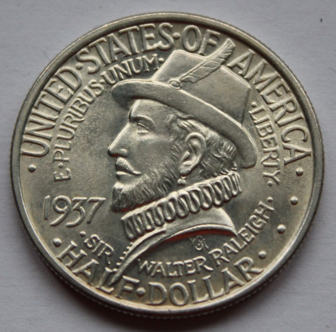  USA Half Dollar 1937 Roanoke   