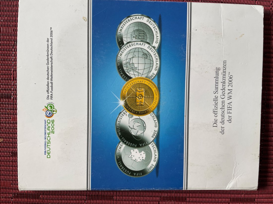  Sammlung Gedenkmünzen WM 2006 alle 4 Euro 10 Münzen 925er silber   