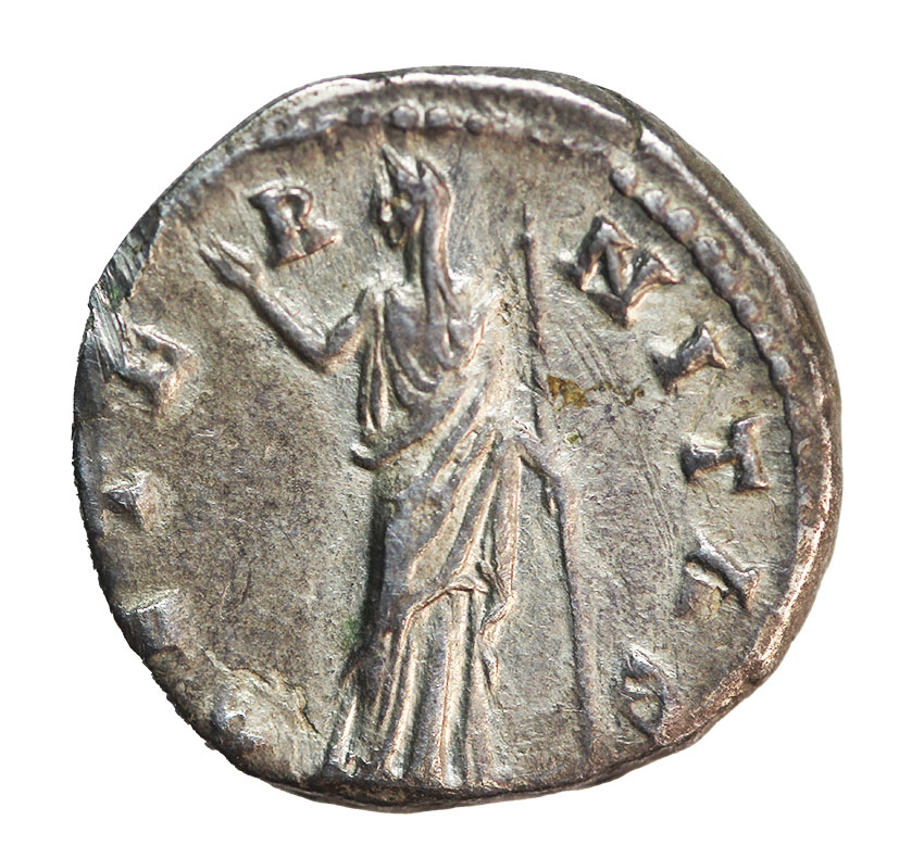  Diva Faustina 141 AD,AR Denarius ,3,14 g.,   