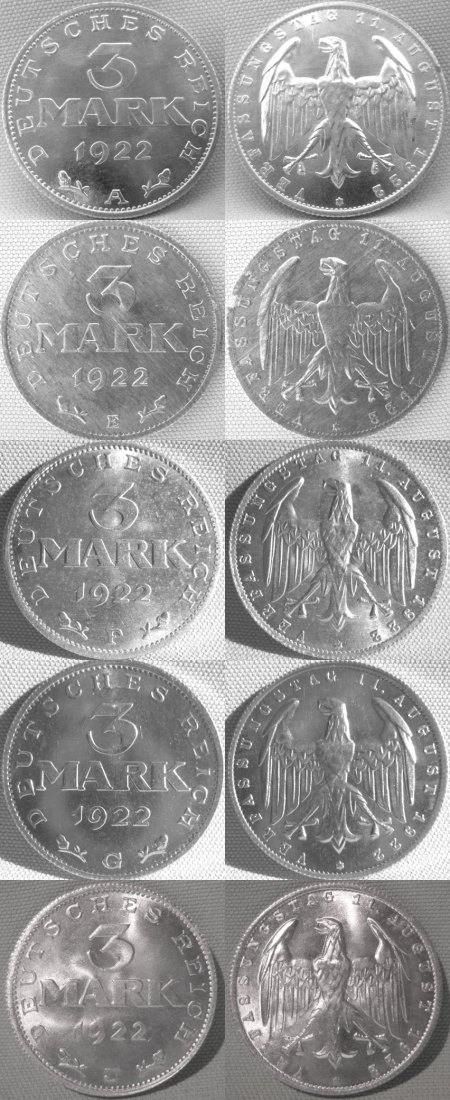  3 Mark 1922 AEFGJ, J 303   