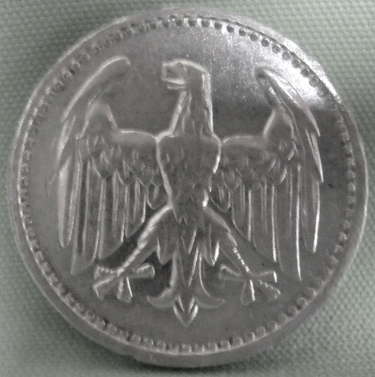  3 Mark 1924 F, J 312 Ag 500 7,5 g fein   