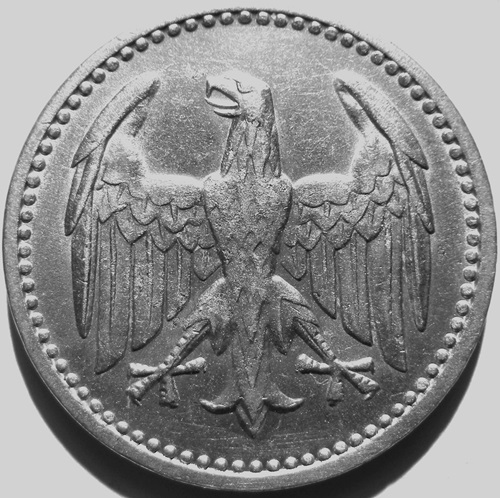  3 Mark 1924 J, J 312 Ag 500 7,5 g fein   