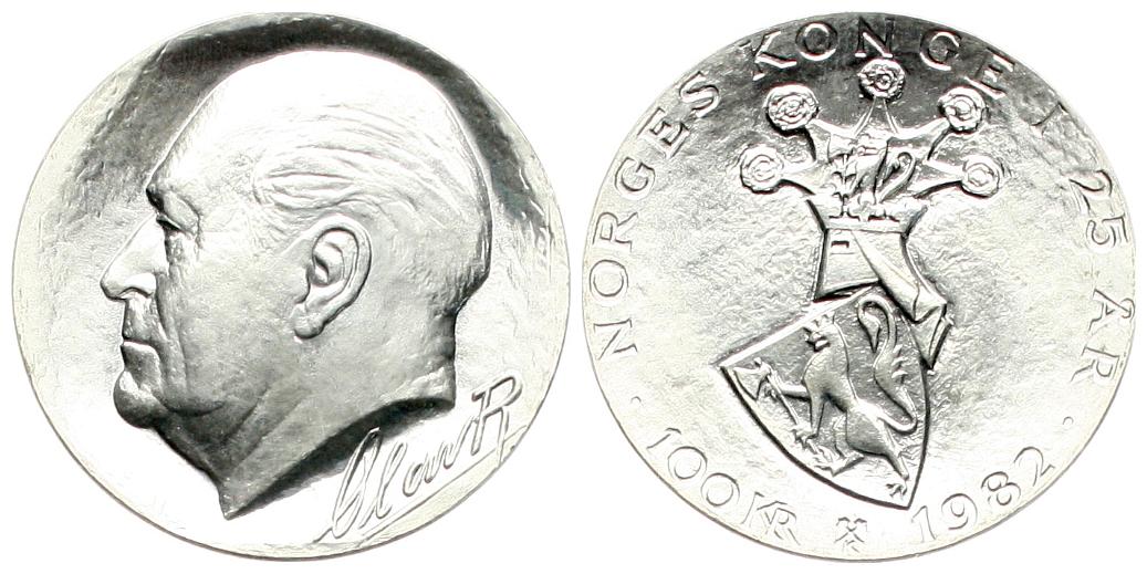  Norwegen: Olav V., 100 Kroner 1982, TOP-ERHALTUNG, sie Bilder, näheres unten!   