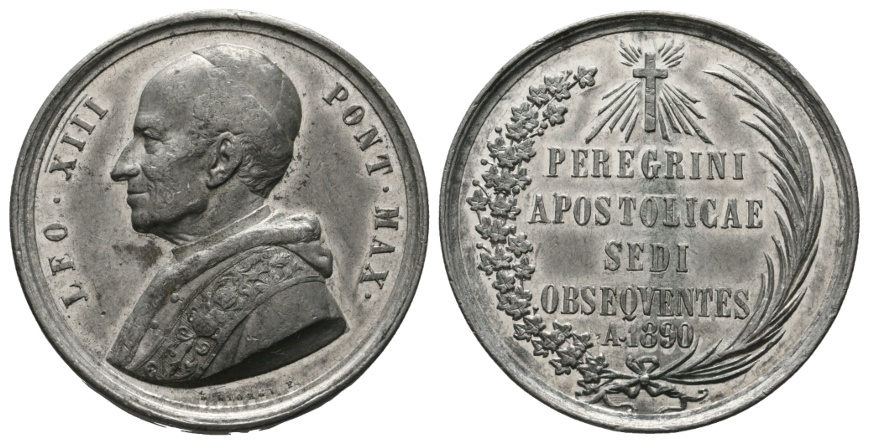  Medaille 1890; LEO XIII Pont.M.A.X.; Zinn; 24,15 g ; Ø 41,5 mm   