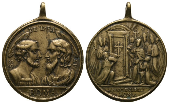  Medaille o.J.; Bronzeguß, gehenkelt, 30,40 g; Ø 45 mm   