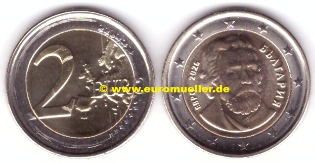 Bulgarien ....2 Euro Kursmünze 2026....unc.   