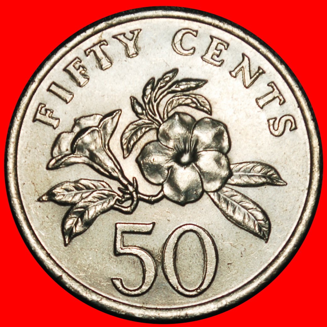  Ⰿ LÖWEN (1985–1991): SINGAPUR ★ 50 CENT 1985!  VZGL STEMPELGLANZ! FEHLER!★OHNE VORBEHALT!   