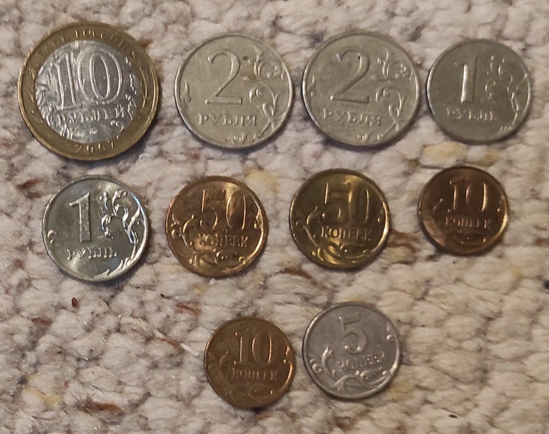  Russland Münzlot mit 10 verschiedenen Münzen   