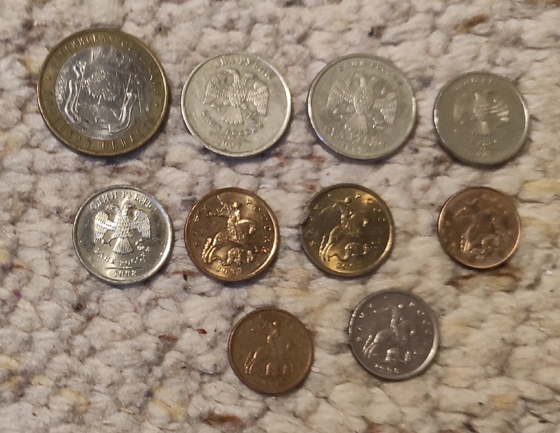  Russland Münzlot mit 10 verschiedenen Münzen   