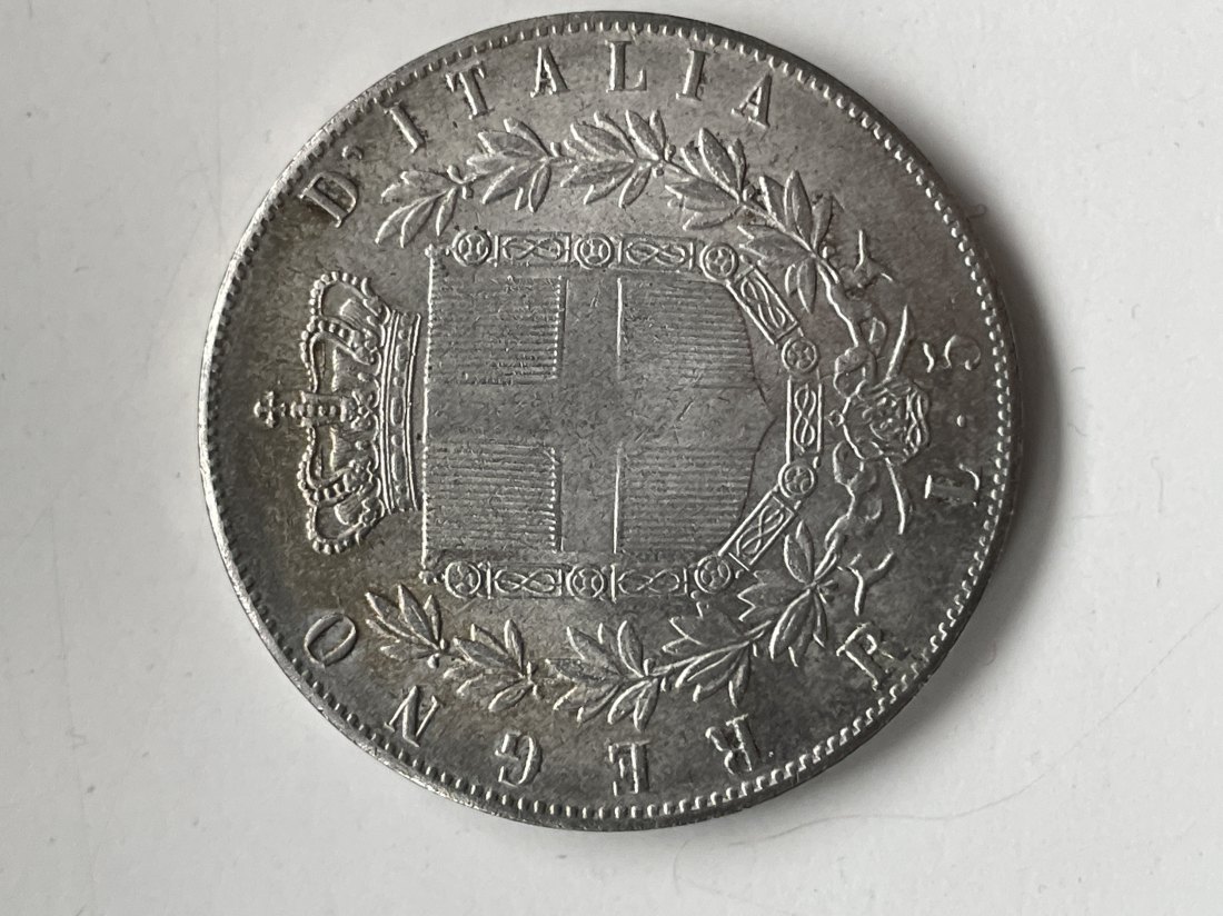  Italien 5 Lire 1876 Rom Vittorio Emanuele II 25 Gramm Silber 900er   