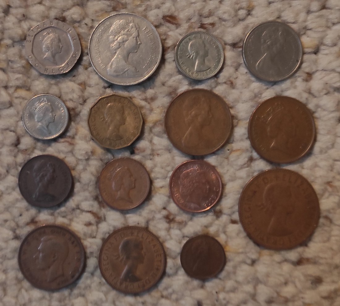  Set 031: Großbritannien Münzlot mit 15 verschiedenen Münzen   