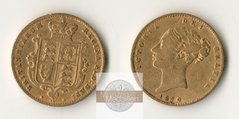 Grossbritannien MM-Frankfurt Feingewicht: 7,32g Gold Sovereign 1870 