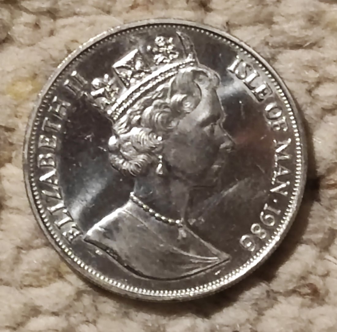  Isle of Man One Crown 1986 SILBER Worldcup Mexico   