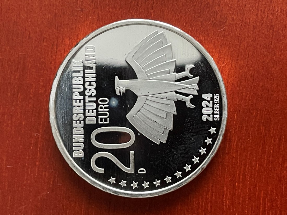  Deutschland Euro 20 Silbermünze 925er 2024 Erich Kästner   
