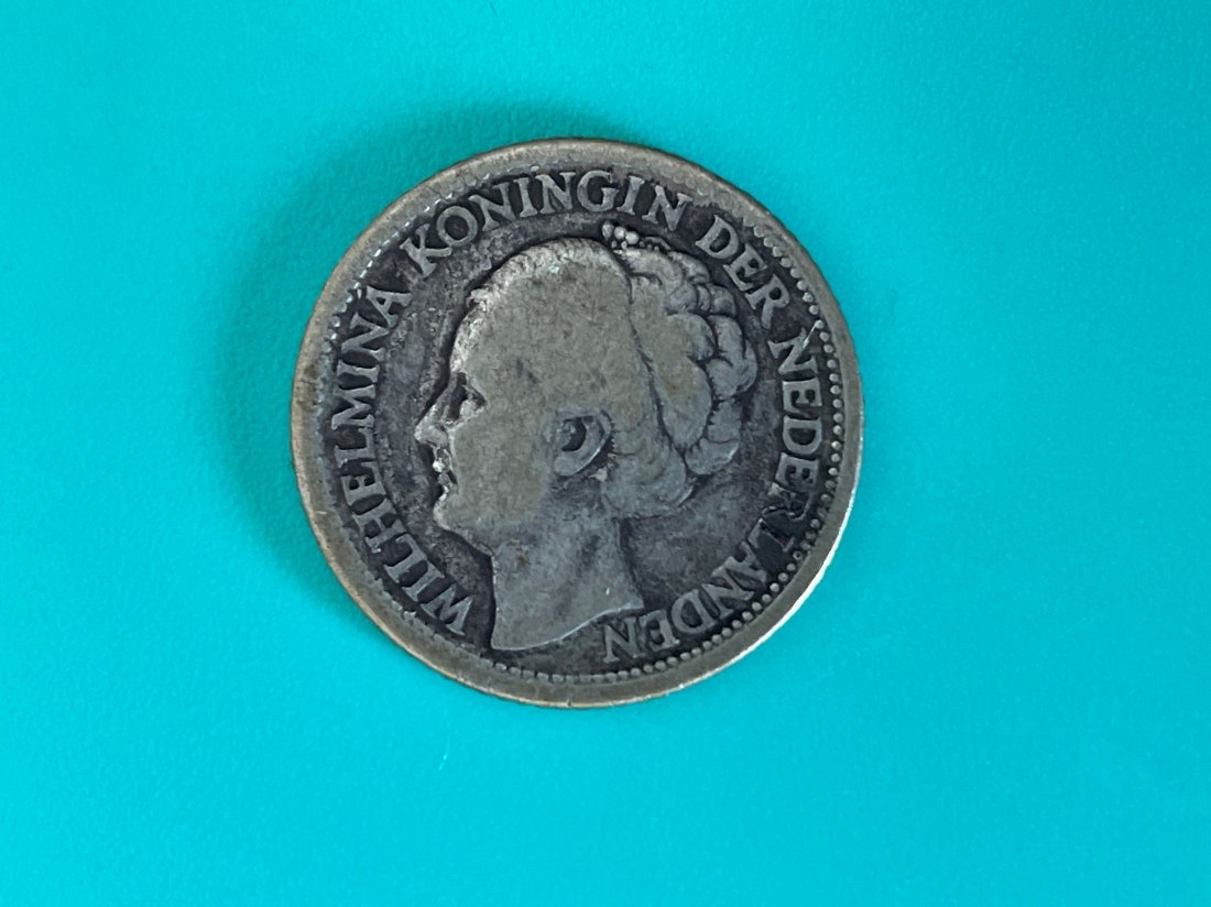  Niederländische Antillen Curacao 1/4 Gulden 1944 silber Königin Wilhelmina   