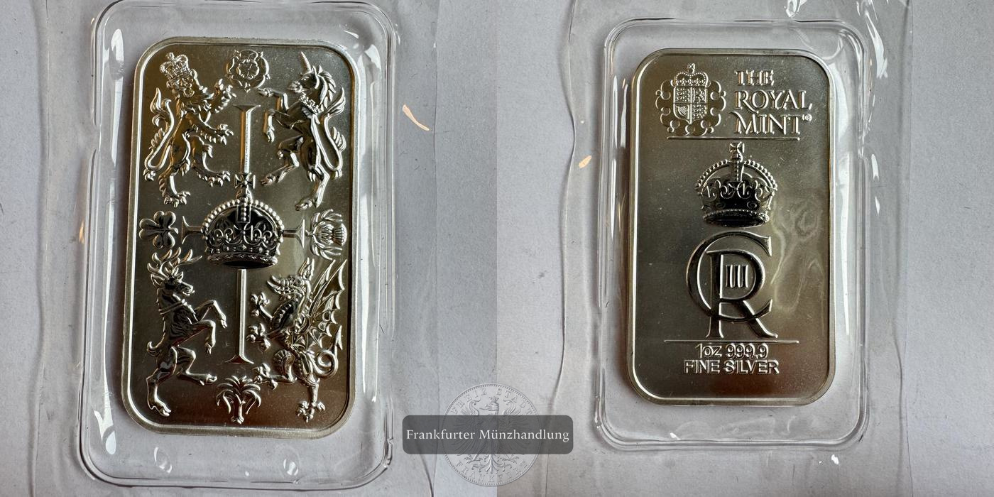  UK / 1oz Silberbarren The Royal Mint 0.999er FM-Frankfurt Feinsilber: 1oz/31,1g   