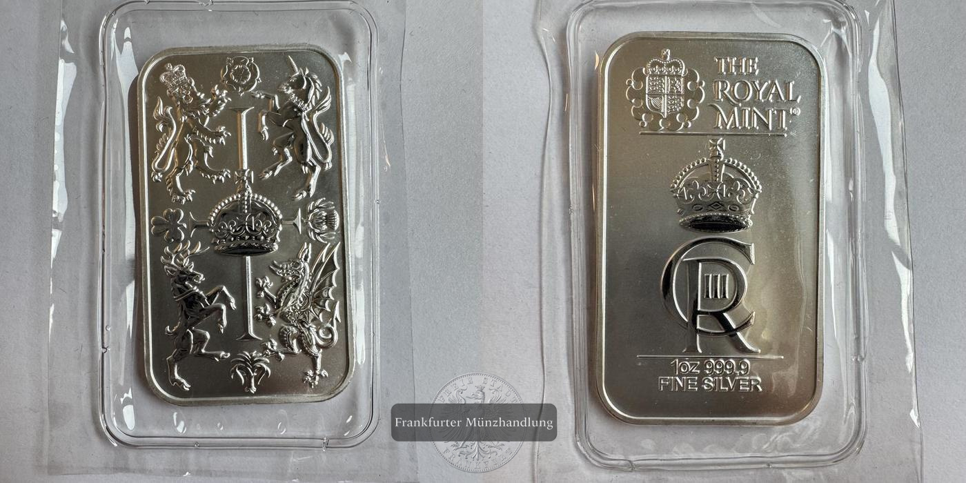  UK / 1oz Silberbarren The Royal Mint 0.999er FM-Frankfurt Feinsilber: 1oz/31,1g   