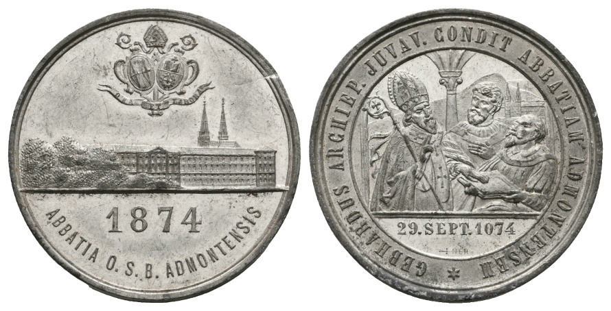  Österreich, Zinnmedaille 1874; 13,82 g; Ø 36 mm   
