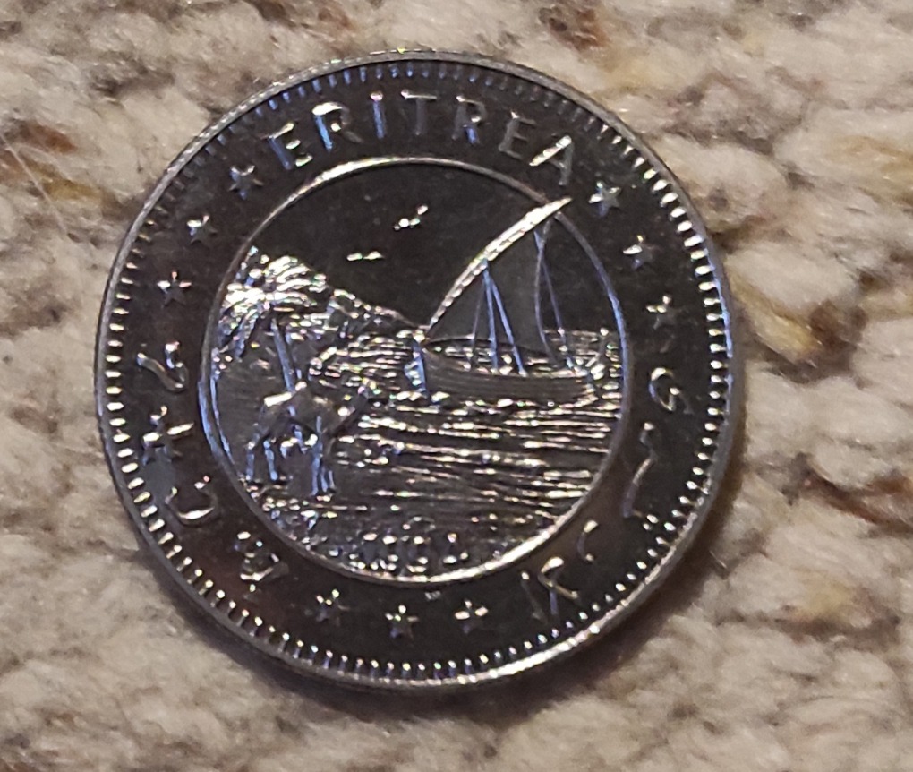  Eritrea  1 Dollar, 1994, Planet Erde bewahren - Nashorn   