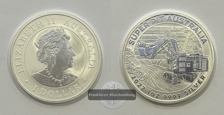  Australien  1 Dollar  2022 Super Pit KM#4358 FM-Frankfurt  Feinsilber: 31,1g   