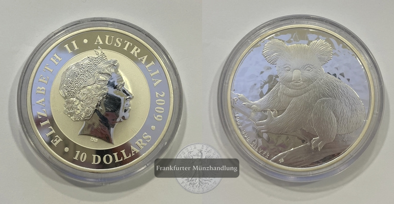  Australien 10 Dollar 2009 Koala FM-Frankfurt  Feinsilber: 311g   