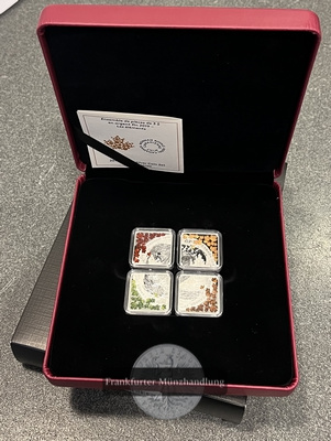  Kanada 2019 3 Dollar The Elements Pure Silver Coin Set FM-Frankfurt Feinsilber: 46g   