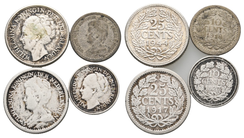  Ausland, Niederlande, 4 Kleinmünzen   
