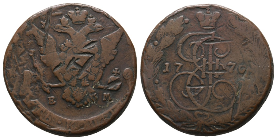  Ausland, Russland, 5 Kopeken 1770   