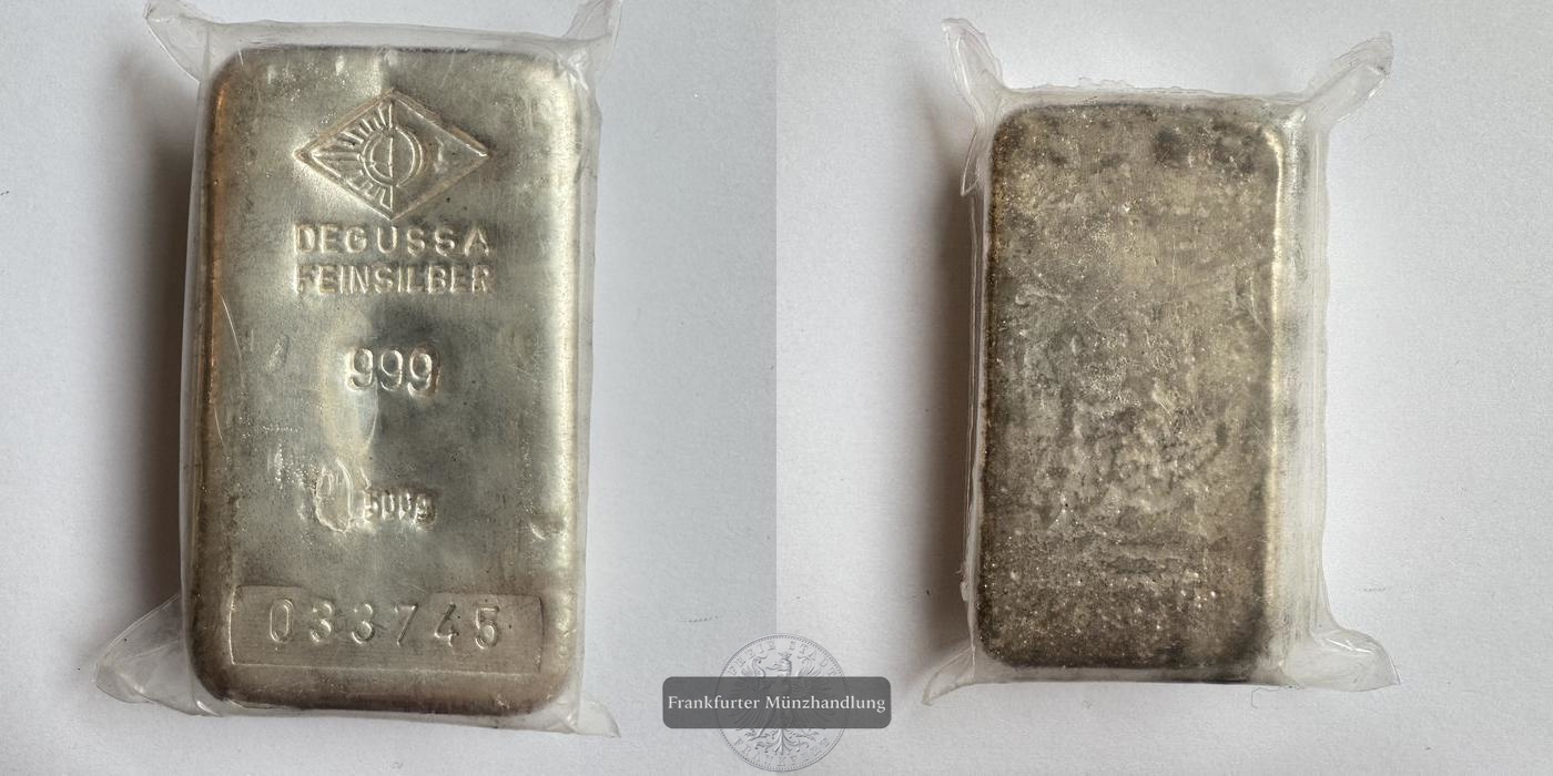  Deutschland 500g Silberbarren Degussa  FM-Frankfurt  Feinsilber: 500g   